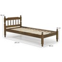 Ver imagem 3 de Cama Solteiro em Madeira Maciça Castanho
