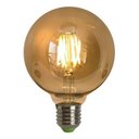 Ver imagem 3 de Lâmpada de Filamento Tungstênio Bola Ambar 2200k E27 127v