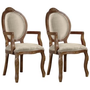 2 Poltrona Entalhada com Braço Decorativa Imperatriz Luxo Trono Provençal Aréa Gourmet Leitura Linha