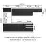 Armário de Cozinha Completa 100% MDF 330cm Branco/Preto Acordes Madesa 06 - 4
