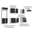 Ver imagem 5 de Armário de Cozinha Completa 100% MDF 330cm Branco/Preto Acordes Madesa 06