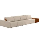 Ver imagem 1 de Sofá Ilha Modular para Sala 432cm com Puff Dublin K01 Linho Bege Sintético Caramelo - Lyam Decor