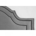 Ver imagem 4 de Cabeceira King Luxo 193x60 Suede Cinza Tachas Fumê