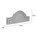 Ver imagem 3 de Cabeceira King Luxo 193x60 Suede Cinza Tachas Fumê
