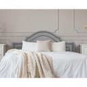 Ver imagem 1 de Cabeceira King Luxo 193x60 Suede Cinza Tachas Fumê
