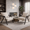 Ver imagem 1 de Kit 2 Decorativa Mona Linho Luxo Bege Escritório Sala