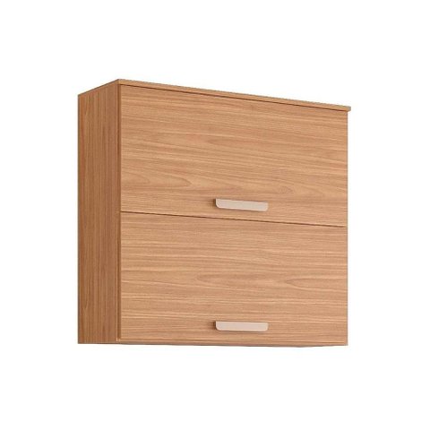 Armário Aéreo P- Cozinha Bella C-2portas Basculantes 80 Cm Freijo - Mgm