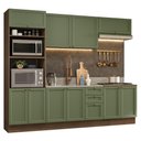 Ver imagem 3 de Armário de Cozinha Completa 270 Cm Rustic/verde Vik Madesa.