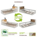 Ver imagem 6 de Quarto Infantil Completo Guarda Roupa Cômoda e Cama Montessoriana Lille CJ078 Branco - Art In Mó