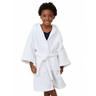 Roupão Banho Infantil Felpudo Macio Algodão Praia Piscina com Capuz Branco - 2