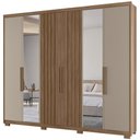Ver imagem 6 de Guarda Roupa Casal 260cm com Espelho Gaia Carvalho/fendi Z17 - Mpozenato