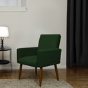 Ver imagem 1 de Poltrona Decorativa para Sala de Estar e Quarto Nina Suede Herrero:verde