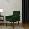 Poltrona Decorativa para Sala de Estar e Quarto Nina Suede Herrero:verde - 1