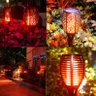 Luminaria Espeto Jardim Led Tocha Chama Solar Fogo Ip67 Uso Externo - 9