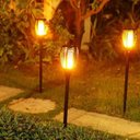 Ver imagem 3 de Luminaria Espeto Jardim Led Tocha Chama Solar Fogo Ip67 Uso Externo