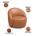 Ver imagem 3 de Poltrona Decorativa Orgânica Lua Sintético Pu Whisky D03 - D’Rossi