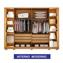 Ver imagem 5 de Guarda Roupa Casal Prime 6 Portas com Led Cinamomo com Cômoda Rubi 4 Gavetas Cinamomo Off-white – Le