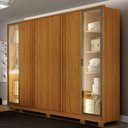 Ver imagem 3 de Guarda Roupa Casal Prime 6 Portas com Led Cinamomo com Cômoda Rubi 4 Gavetas Cinamomo Off-white – Le