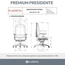 Ver imagem 4 de Cadeira Presidente Premium Plaxmetal Base Italia Braços Reguláveis Vinil Preto T19