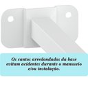 Ver imagem 2 de 03 Suportes Refletor Base Reta Braço 40 Cm 3 Cjts - Branco