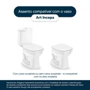 Ver imagem 4 de Assento Sanitário Art Biscuit (bege claro) para vaso Incepa