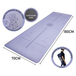 Tapete para Yoga Pilates Grosso 10mm Premium Esteira Tatame Super Resistente Grande Emborrachado Exe - 8