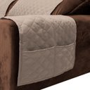 Ver imagem 3 de Capa de Sofá Retratil 1,80 Metros Cáqui Matelado 2 Módulos