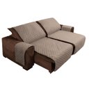 Ver imagem 2 de Capa de Sofá Retratil 1,80 Metros Cáqui Matelado 2 Módulos