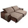 Capa de Sofá Retratil 1,80 Metros Cáqui Matelado 2 Módulos - 2