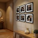 Ver imagem 3 de Kit 6 Quadros Porta Retrato Foto 15x15 Paspatur Branco 22x22:Moldura Preta