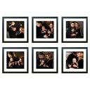 Ver imagem 2 de Kit 6 Quadros Porta Retrato Foto 15x15 Paspatur Branco 22x22:Moldura Preta