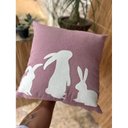 Ver imagem 1 de Kit 2 Capas de Almofada Decorativa Coelho da Páscoa