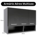 Ver mais imagens de Armário Aéreo de Parede Módulo Suspenso 3 Portas Cozinha Lavanderia ClickForte Armário Aéreo Parede