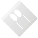 Ver imagem 2 de Placa 4x4 P/ 2 Interruptores + 2 Tomadas Branca Novara