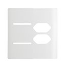 Ver imagem 1 de Placa 4x4 P/ 2 Interruptores + 2 Tomadas Branca Novara