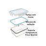 Pote de Vidro Hermético 1 Litro Marmita Frezeer Forno - 2