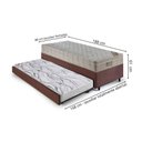 Ver imagem 2 de Bicama Box 88x188 Suede Marrom com Colchão Airtech Ortobom