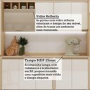 Ver imagem 2 de Cozinha Modulada Completa 6 Peças com Vidro Brise Lu 14 Portas 3 Gavetas Carvalho-Off White Pérola