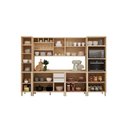 Ver imagem 5 de Cozinha Modulada Completa 6 Peças com Vidro Brise Lu 14 Portas 3 Gavetas Carvalho-Off White Pérola