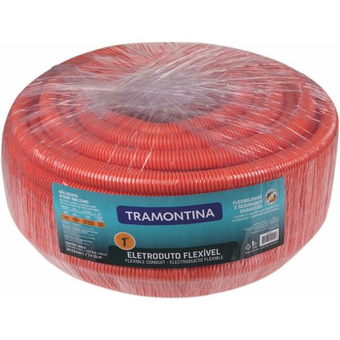 Eletroduto Corrugado Reforçado Flexível Dn32 1" Tramontina 25 M
