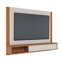 Ver imagem 3 de Painel para TV até 75 Polegadas Loa 2 Portas Ripado com LED - Off White Matte/Freijó
