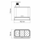Ver imagem 3 de Dispenser Porta Esponja e Detergente Tramontina Inox Plurale Organizador de Pia Cozinha Plástico
