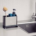 Ver imagem 2 de Dispenser Porta Esponja e Detergente Tramontina Inox Plurale Organizador de Pia Cozinha Plástico