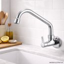 Ver imagem 2 de Torneira Cozinha Parede Essence 1/4 de Volta 27397 Meber - Cromado