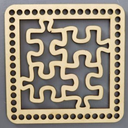 Ver imagem 3 de Base Bordado Croche - Quadrada - Mdf - Cru - 12cm - Autismo