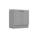 Ver imagem 6 de Balcão de Cozinha Americana 2 Portas C/tampo 80cm Cinza - Henn
