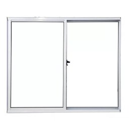Janela de Alumínio Lado Esquerdo 2 Folhas Sem Grade 100x100cm Branco Allo Esquadrias - 1