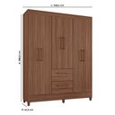 Ver imagem 3 de Guarda-Roupas Star 100% MDF Tuboarte 6 Portas 2 Gavetas