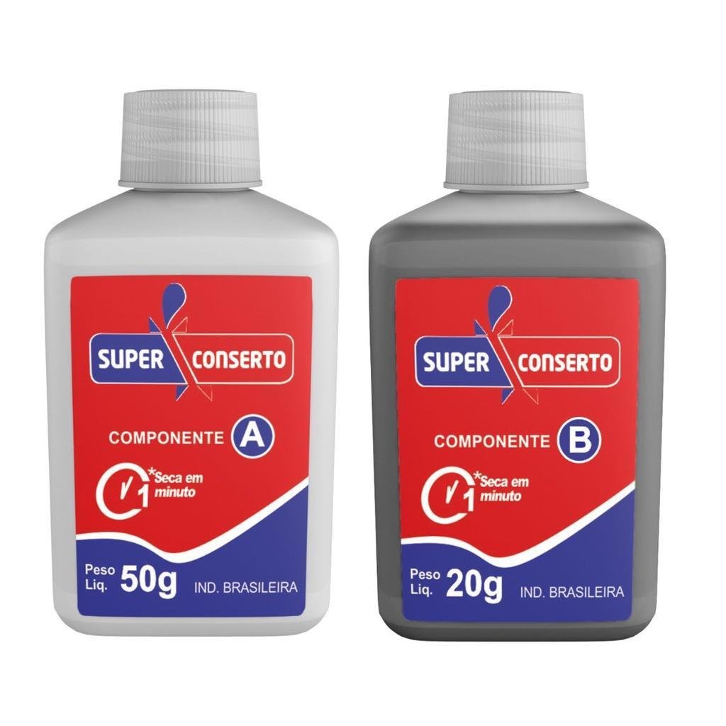 Cola Super Conserto Instantânea Solda Plastica 70g - 1