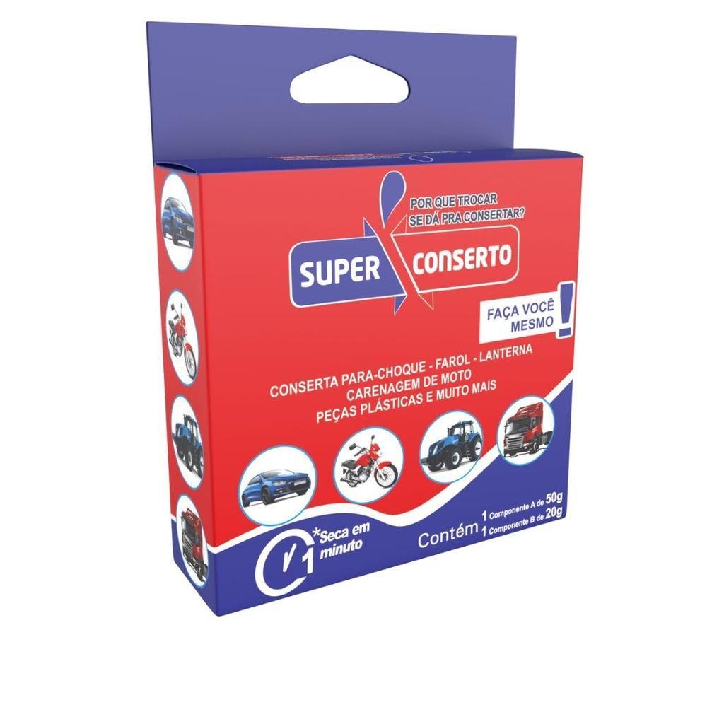 Cola Super Conserto Instantânea Solda Plastica 70g - 2